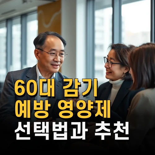 60대 감기 예방 영양제 선택법과 추천 성분 건강 관리 팁