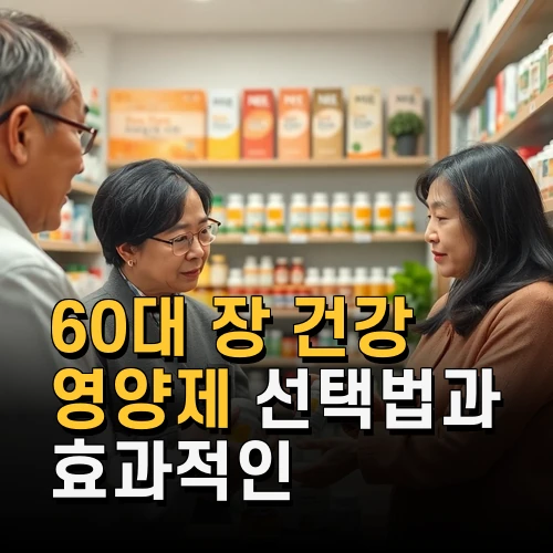 60대 장 건강 영양제 선택법과 효과적인 섭취 전략