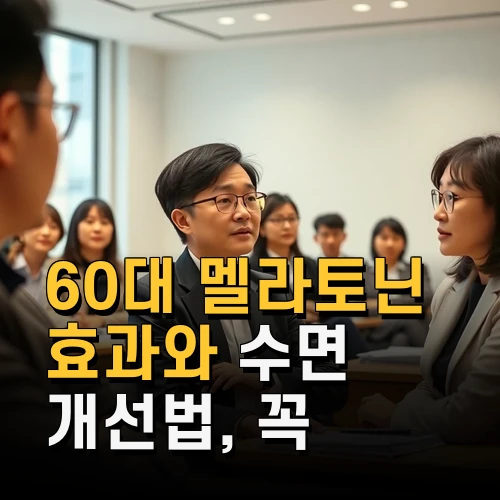 60대 멜라토닌 효과와 수면 개선법 꼭 알아야 할 최신 정보