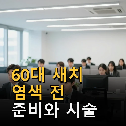 60대 새치 염색 전